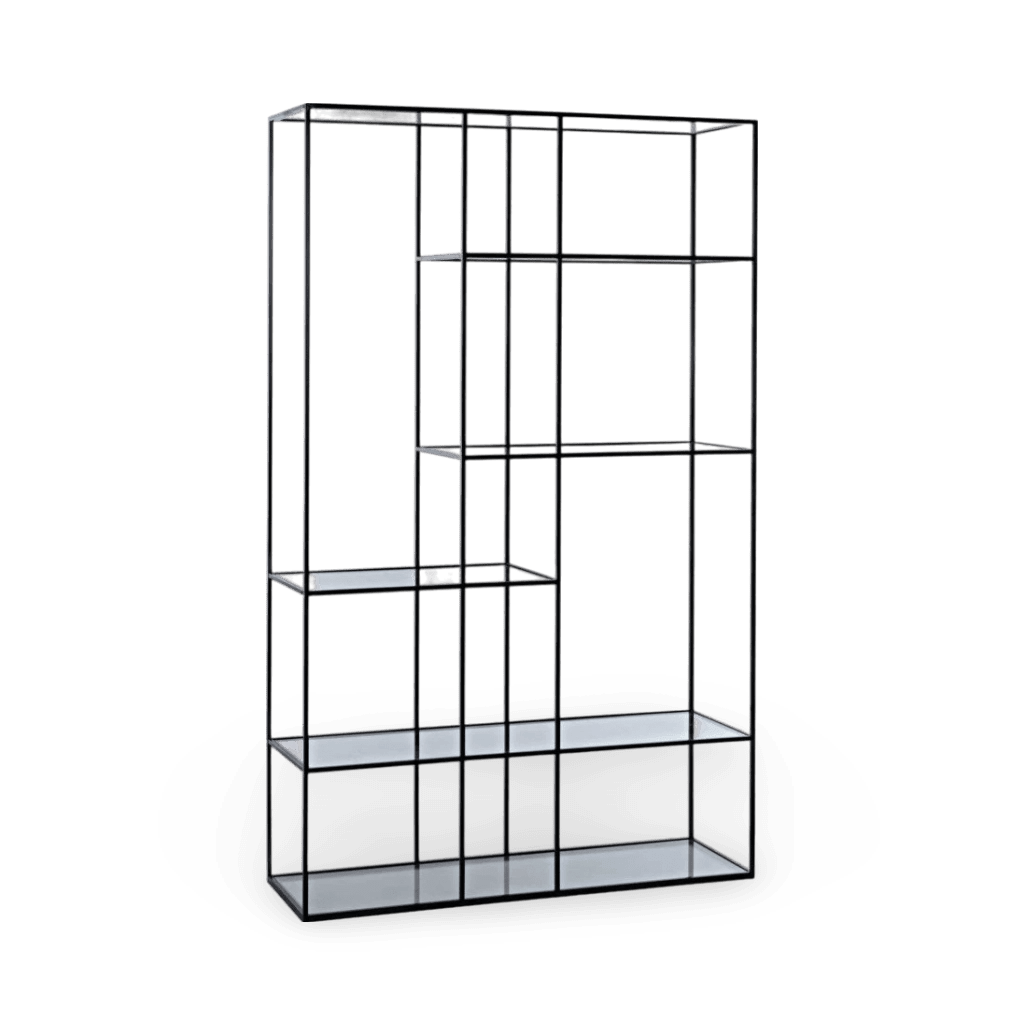 Tulou Shelves, Large, Black Metal