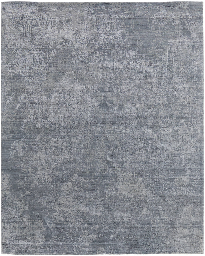 Eastfield Modern Gradient Ombre Blue Gray Area Rug (3' x 5')