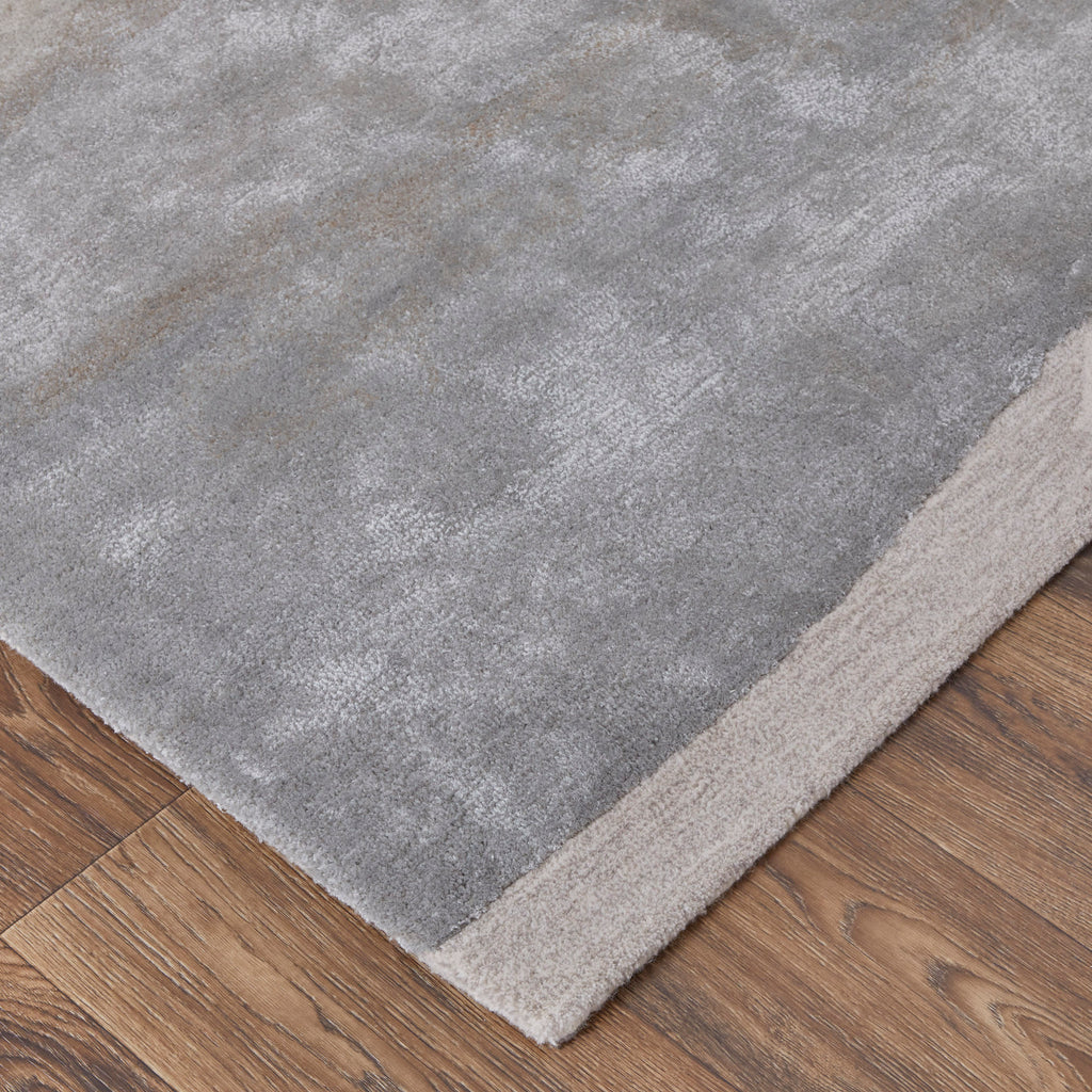 Anya Transitional Abstract Ivory Gray Area Rug (2' x 3')