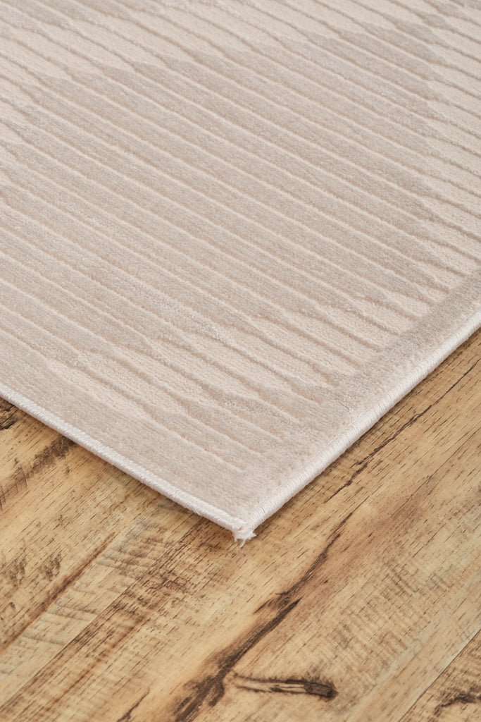 Prasad Modern Geometric Ivory Tan Area Rug (5' x 8')