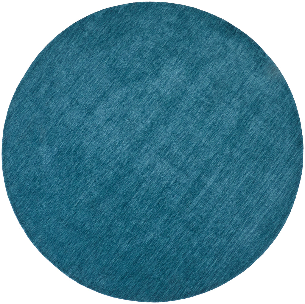 Luna Modern Solid Blue Green Area Rug (8' x 8')