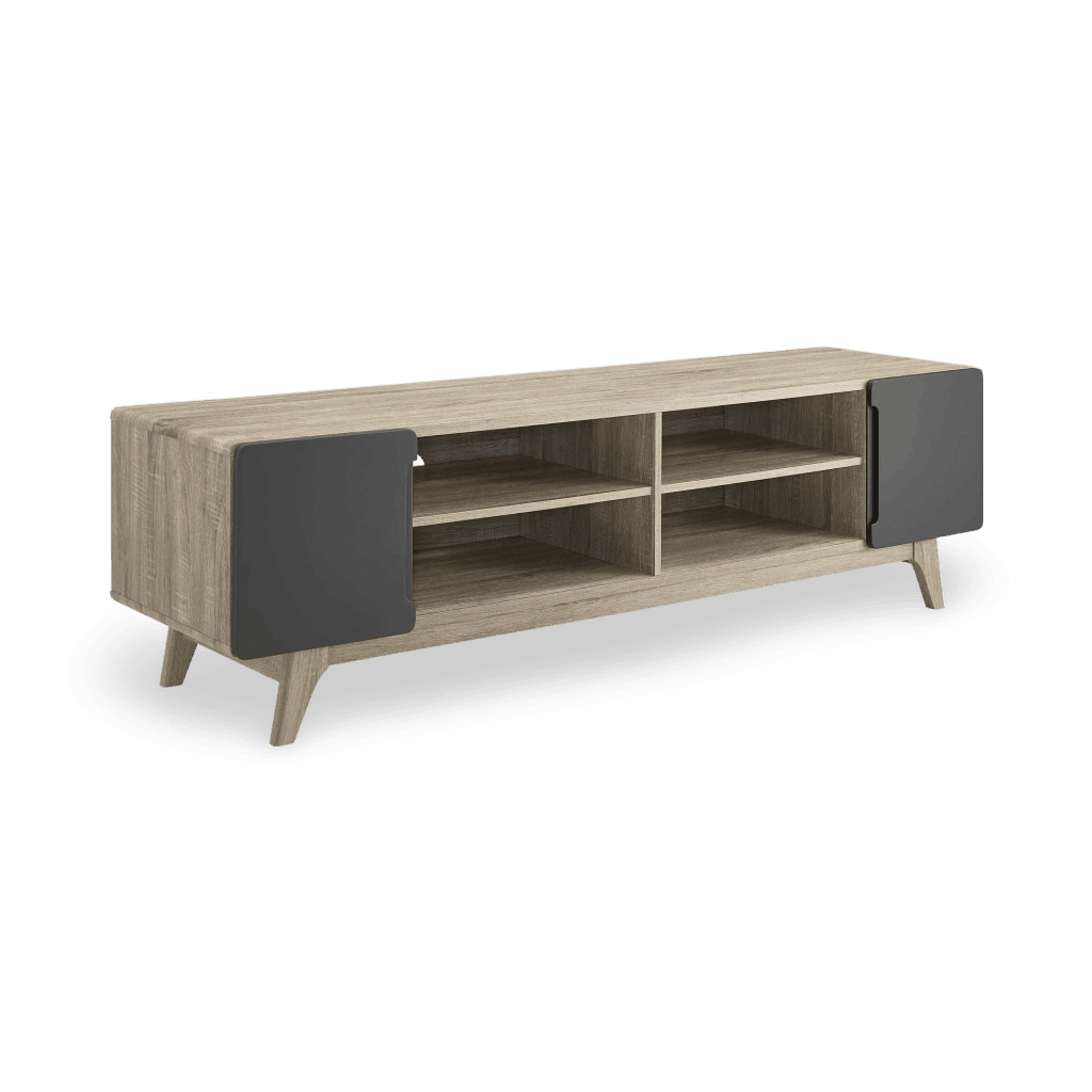 Tread 70" Media Console TV Stand in Natural Gray