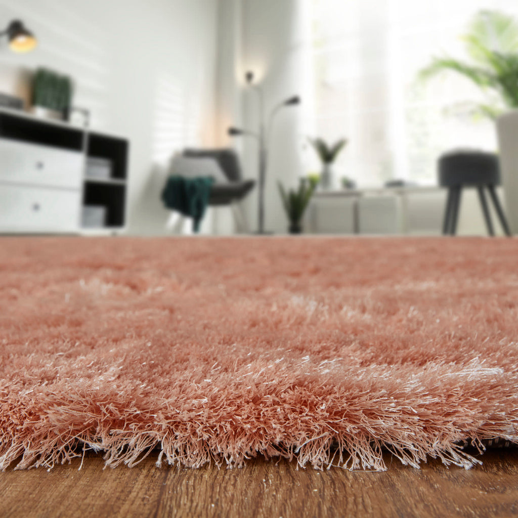 Indochine Modern Solid Pink Area Rug (2' x 3'4" / Pattern 1)