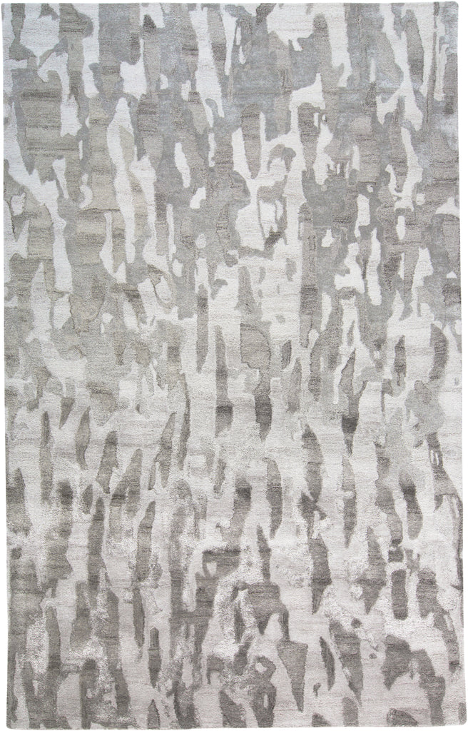 Dryden Transitional Abstract Gray Taupe Silver Area Rug (2' x 3')