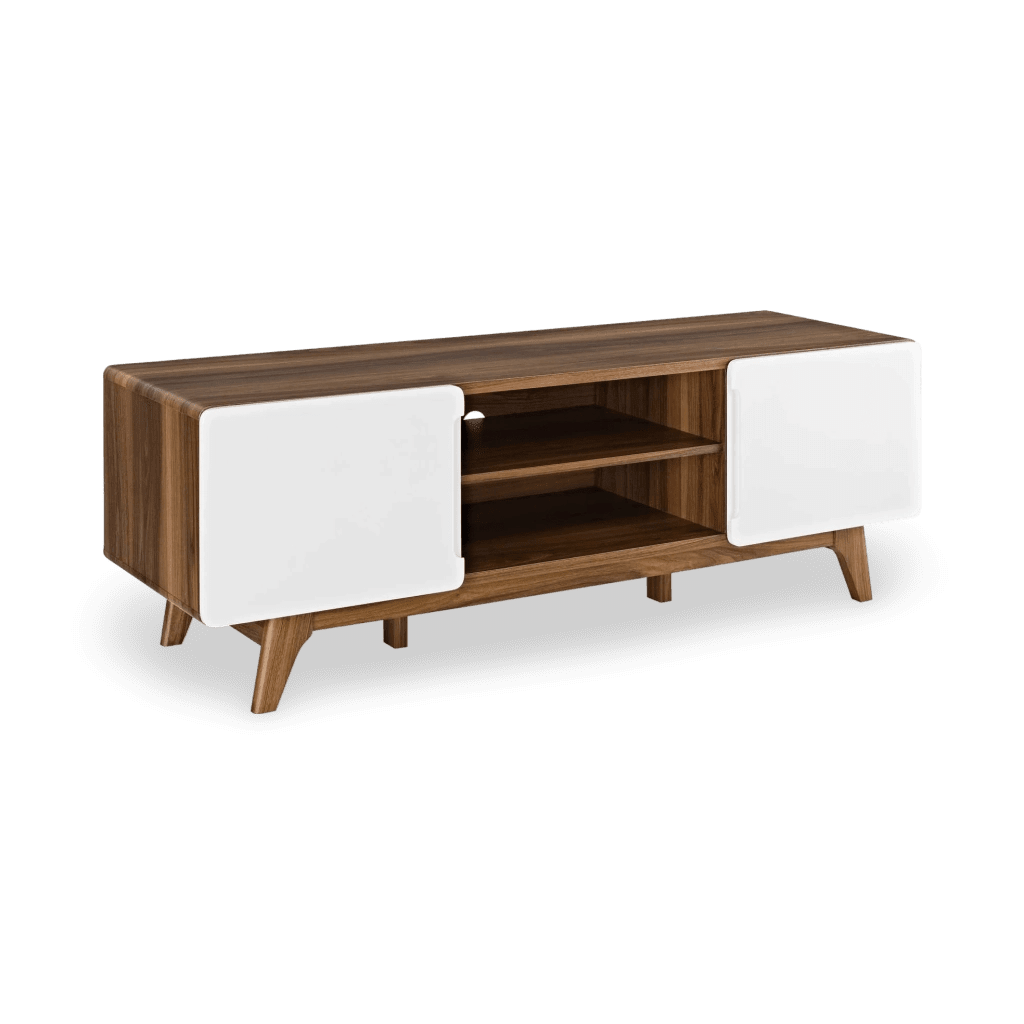 Tread 59" TV Stand in Walnut White