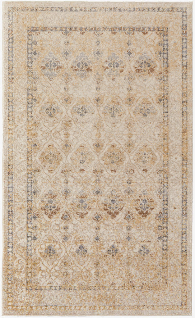 Camellia Transitional Diamond Gray Ivory Area Rug (8' x 10')