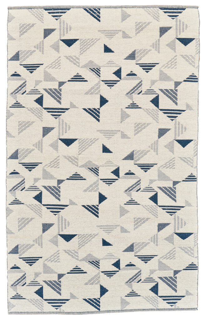 Bashia Modern Argyle Gray Blue Area Rug (4' x 6')