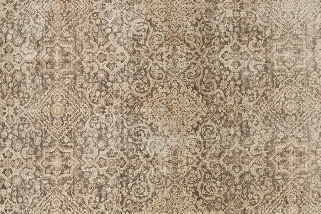 Ouray Traditional Damask Taupe Gray Tan Area Rug (11'6" x 15')