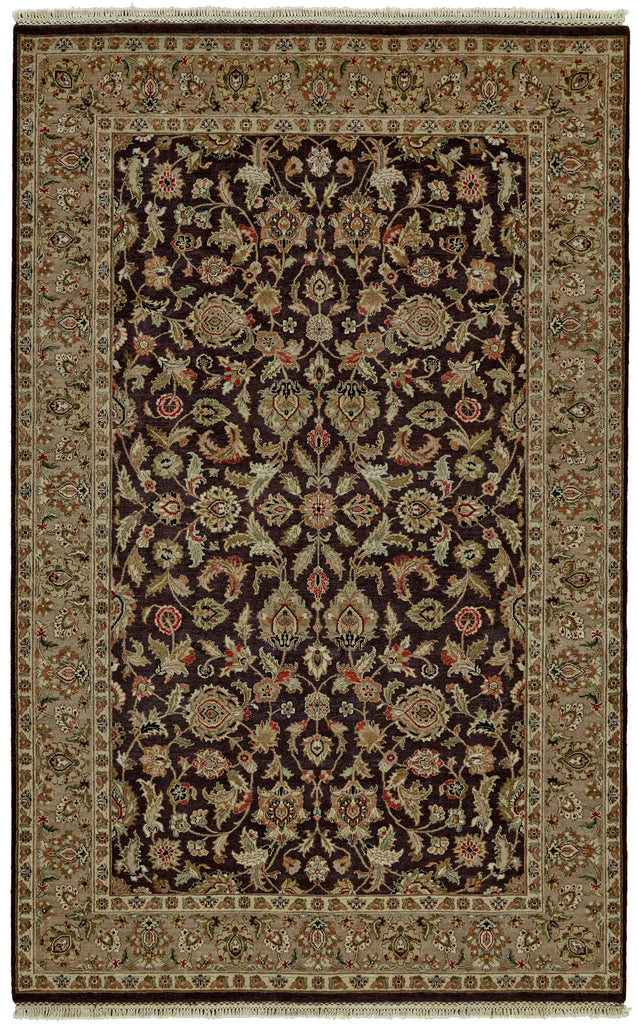 Hamilton Traditional Medallion Brown Taupe Area Rug (8'6" x 11'6")