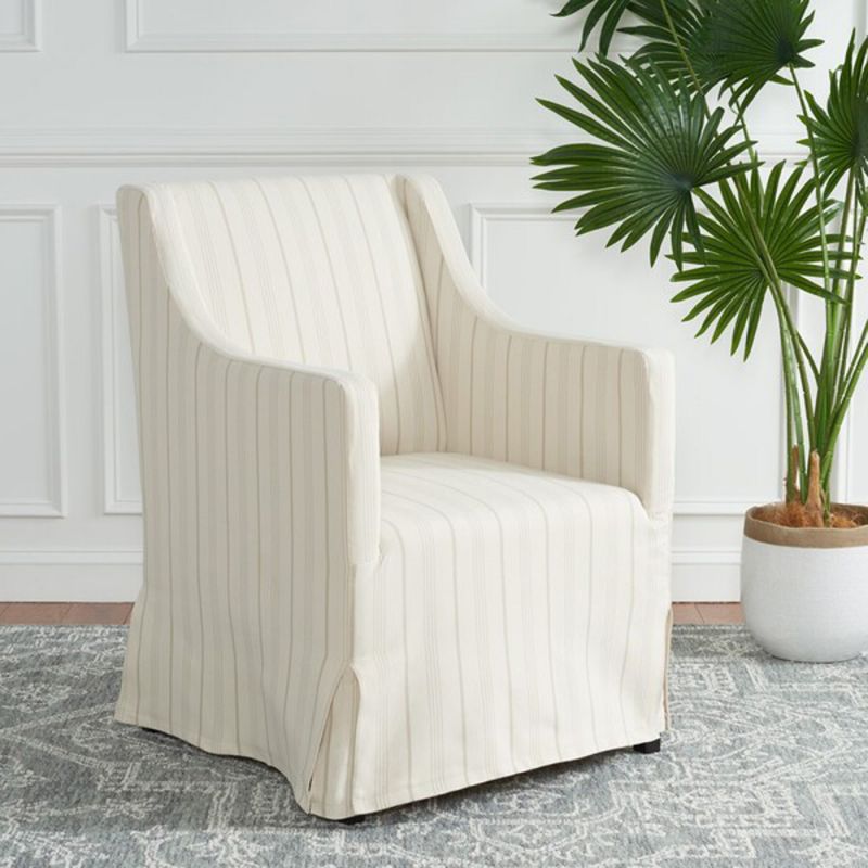 Sandra Slipcover Chair, Beige