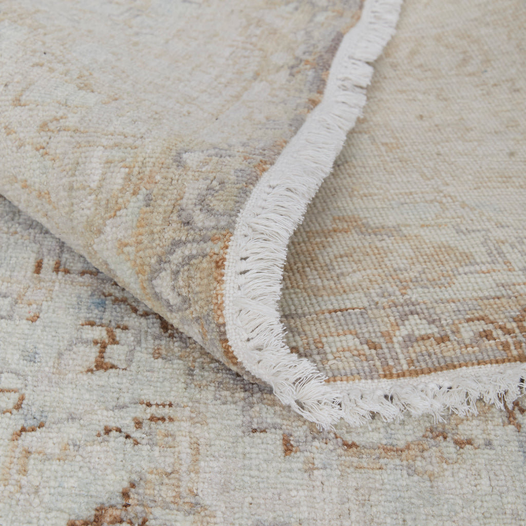 Rowen Transitional Distressed Ivory Taupe Gray Area Rug (9'6" x 13'6")