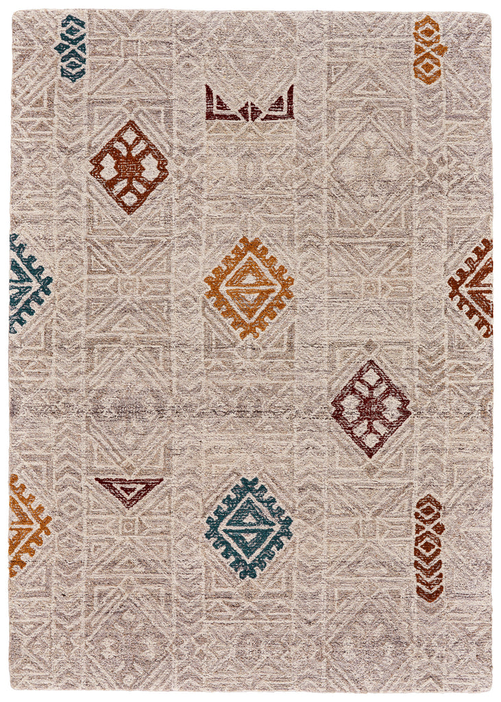 Turvey Transitional Moroccan Brown Ivory Orange Area Rug (8' x 11')