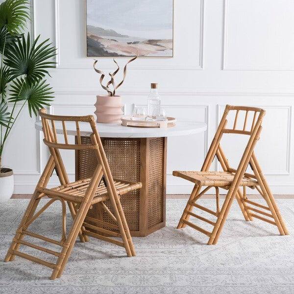 Maja Rattan Folding Accent Chair, Set of 2