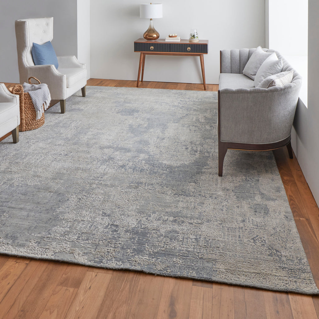 Eastfield Modern Abstract Silver Gray Area Rug (3' x 5')