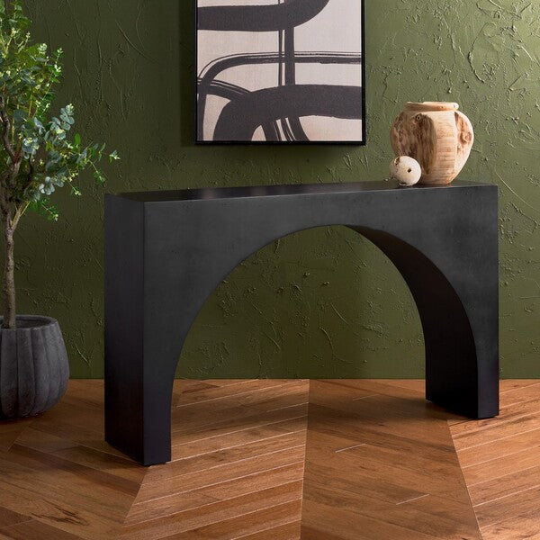 Katelynn Burled Mappa Console Table - Grey