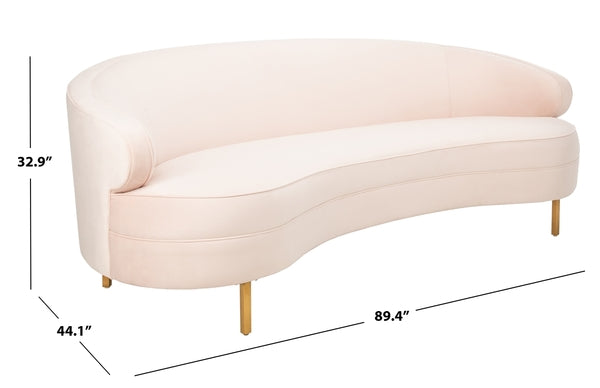 Primrose Curved Sofa - Light Pink