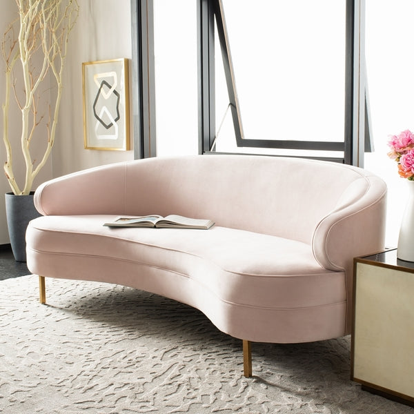 Primrose Curved Sofa - Light Pink