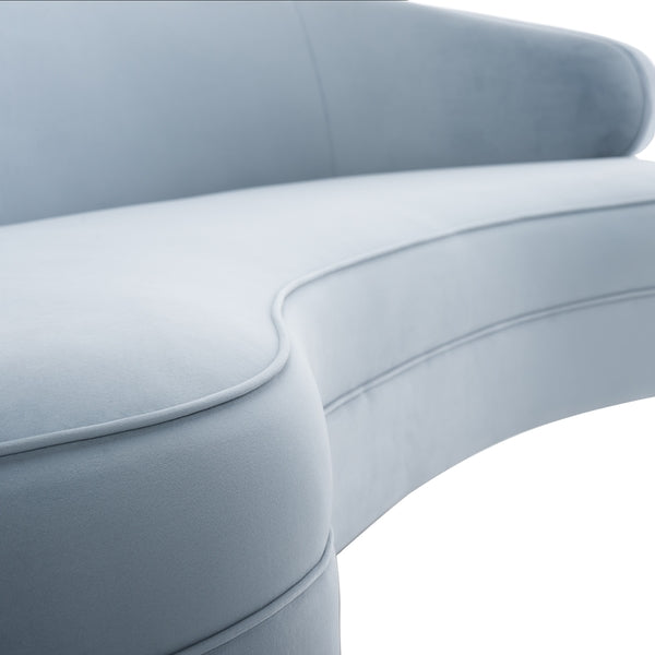 Primrose Curved Sofa - Light Blue