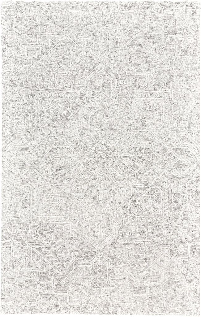 Rhett Transitional Medallion Ivory Gray Area Rug (5' x 8')