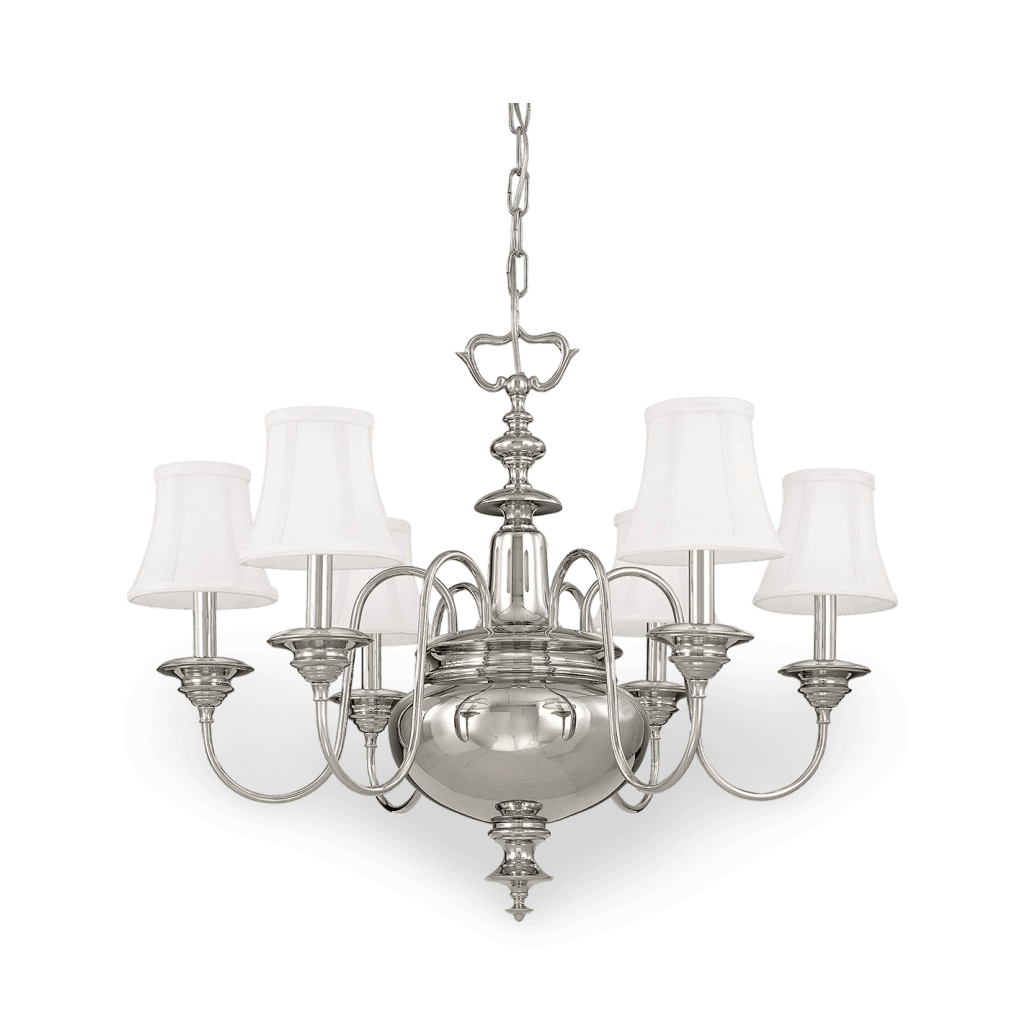 Yorktown Chandelier 29" - Polished Nickel