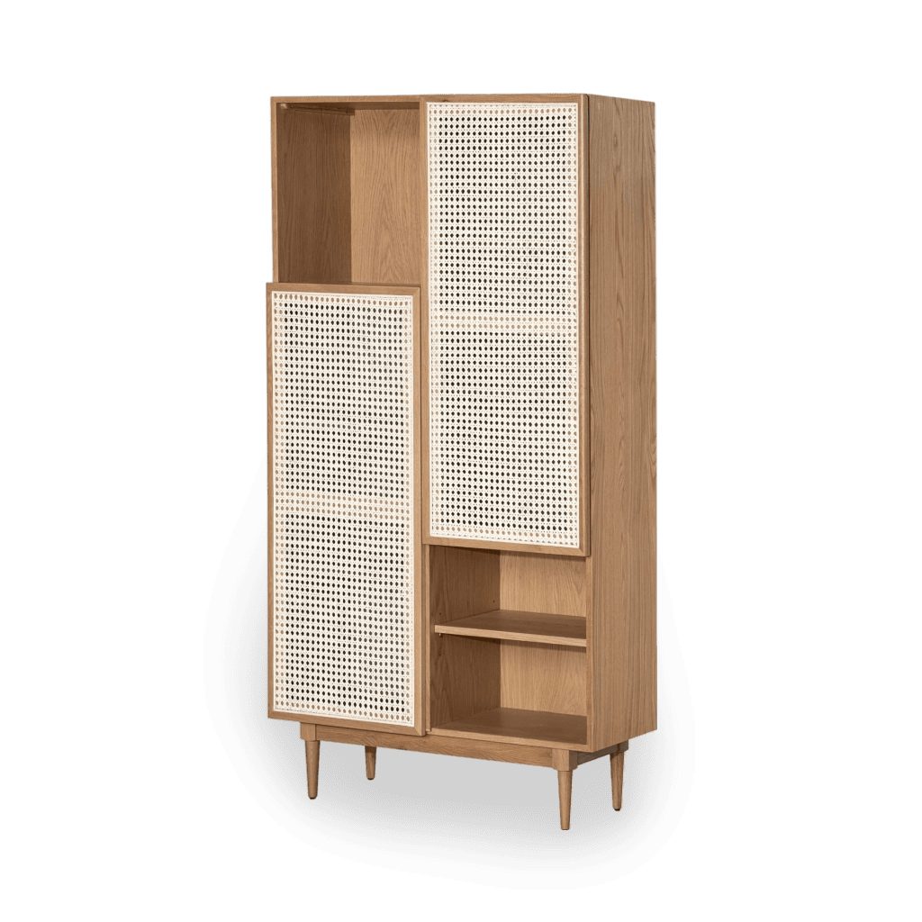 Cane Bookcase - Natural