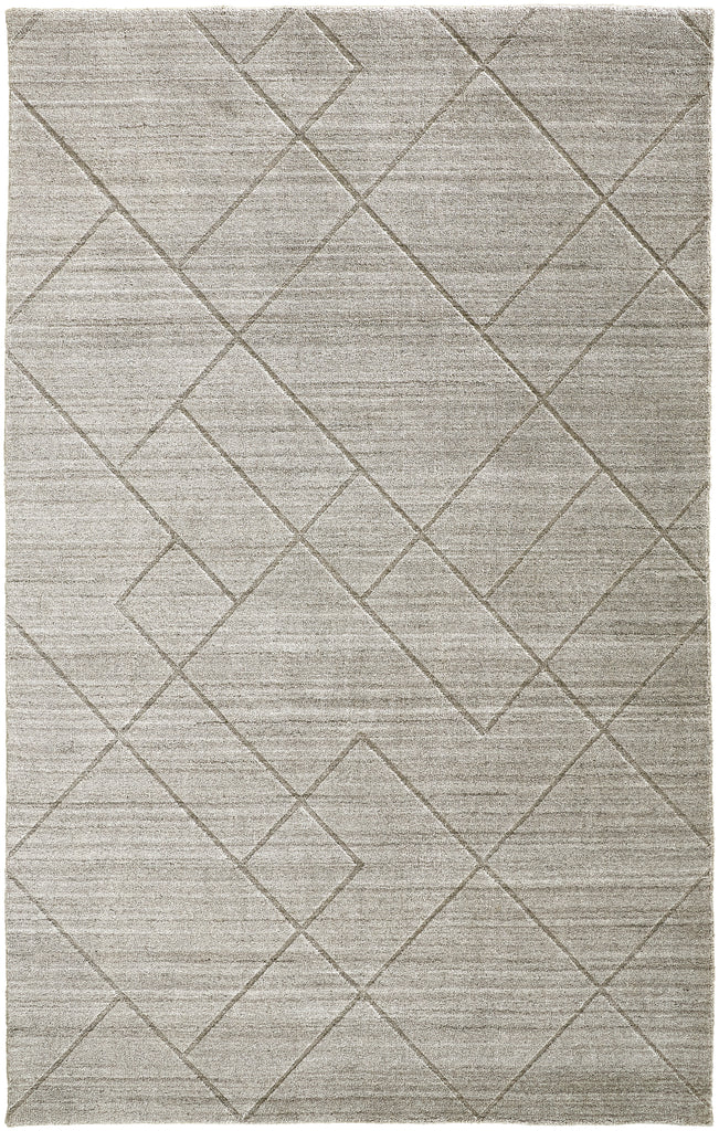 Redford Transitional Solid Ivory Silver Area Rug (8' x 10')