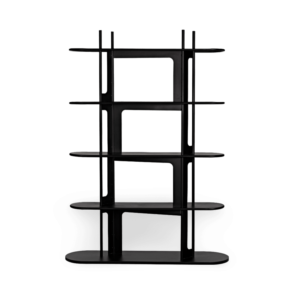 Ochoa Bookcase, Black Steel