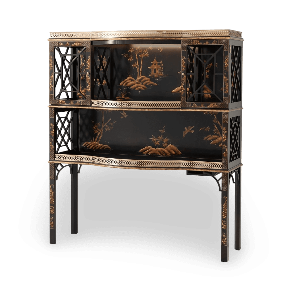 Chocolate Garden Bar & Curio Cabinet