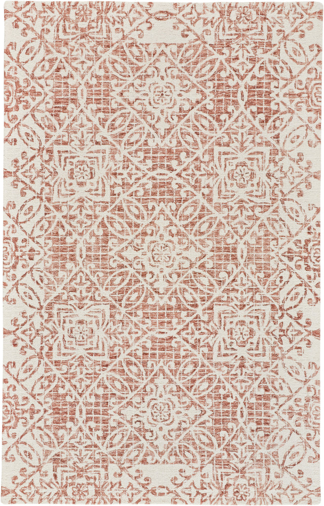 Rhett Transitional Medallion Orange Ivory Area Rug (8' x 10')