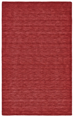 Luna Modern Solid Red Area Rug (8' x 8')