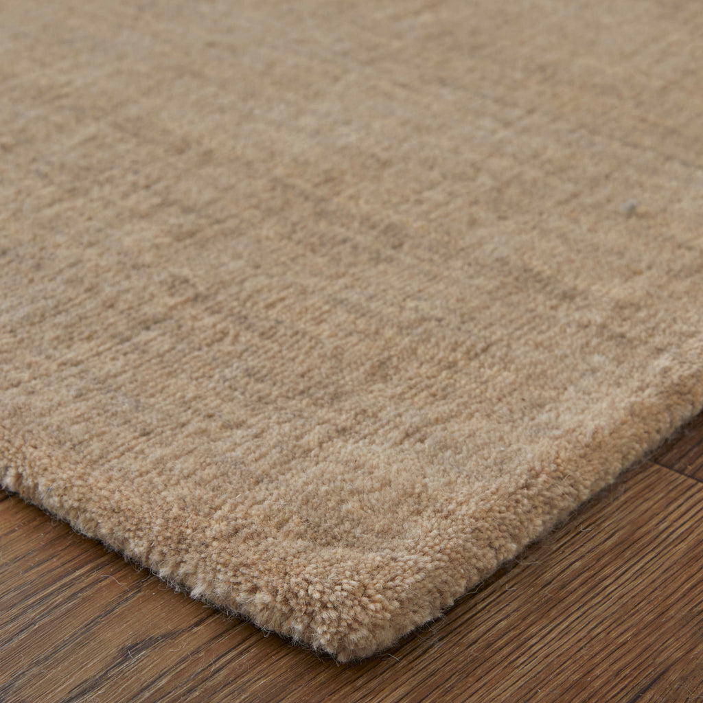 Luna Modern Solid Tan Area Rug (3'6" x 5'6")