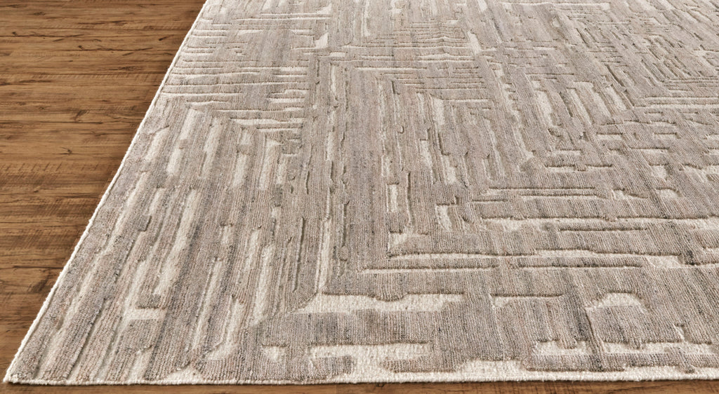 Norah Modern Distressed Brown Ivory Area Rug (2' x 3')