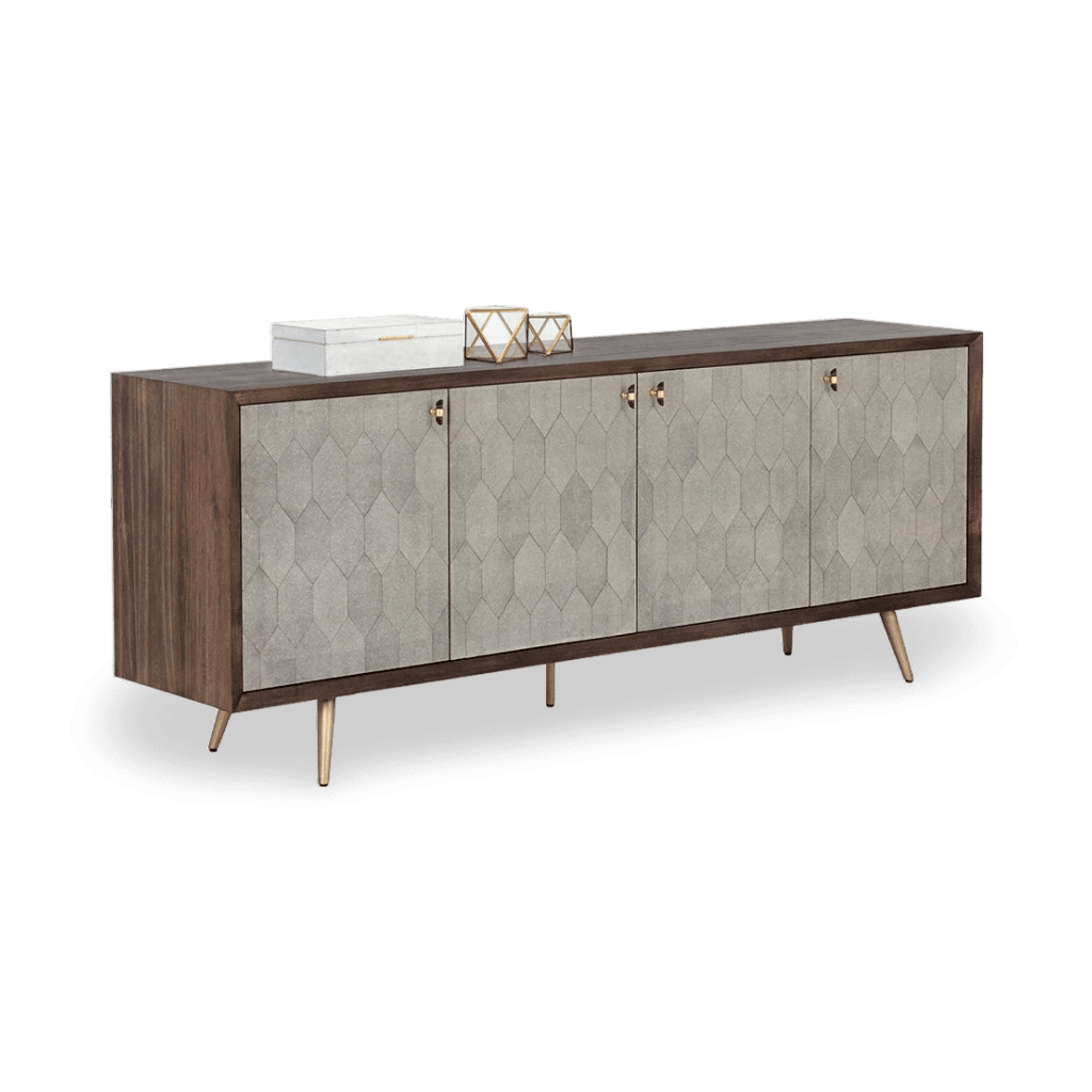 Aniston Sideboard - Large - Dark Mango - Taupe Shagreen