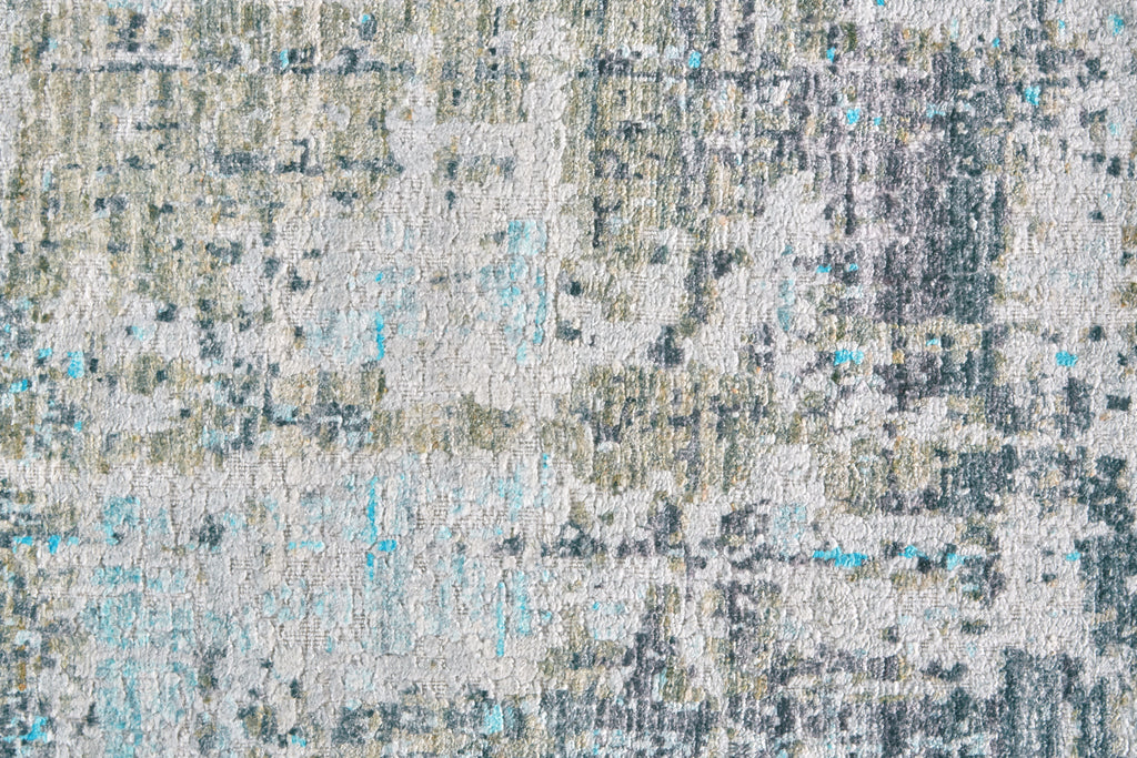 Wexford Modern Distressed Blue Gray Ivory Area Rug (8'6" x 11'6")