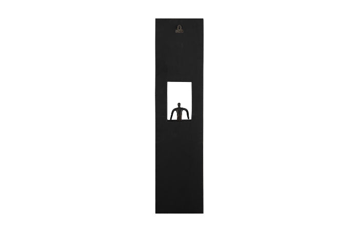 Sitting Figure Wall Decor, Rectangle, Black