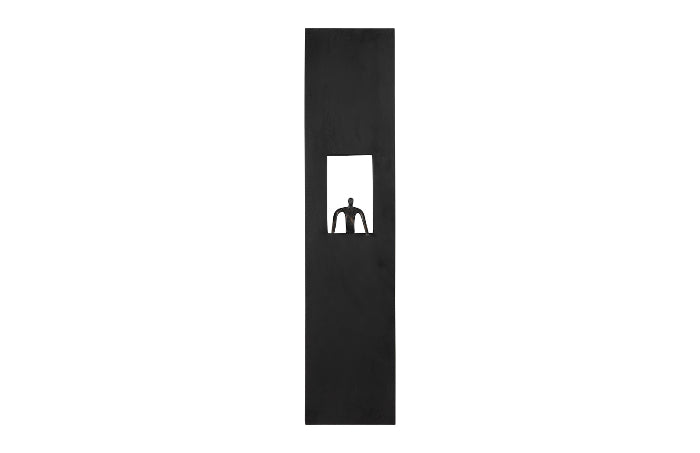 Sitting Figure Wall Decor, Rectangle, Black