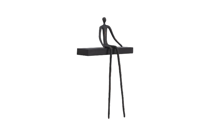 Moveable Man On Short Shelf , Sitting, A