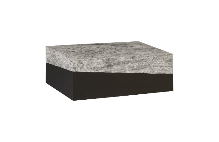 Geometry Coffee Table, Gray Stone, 48x30x17"