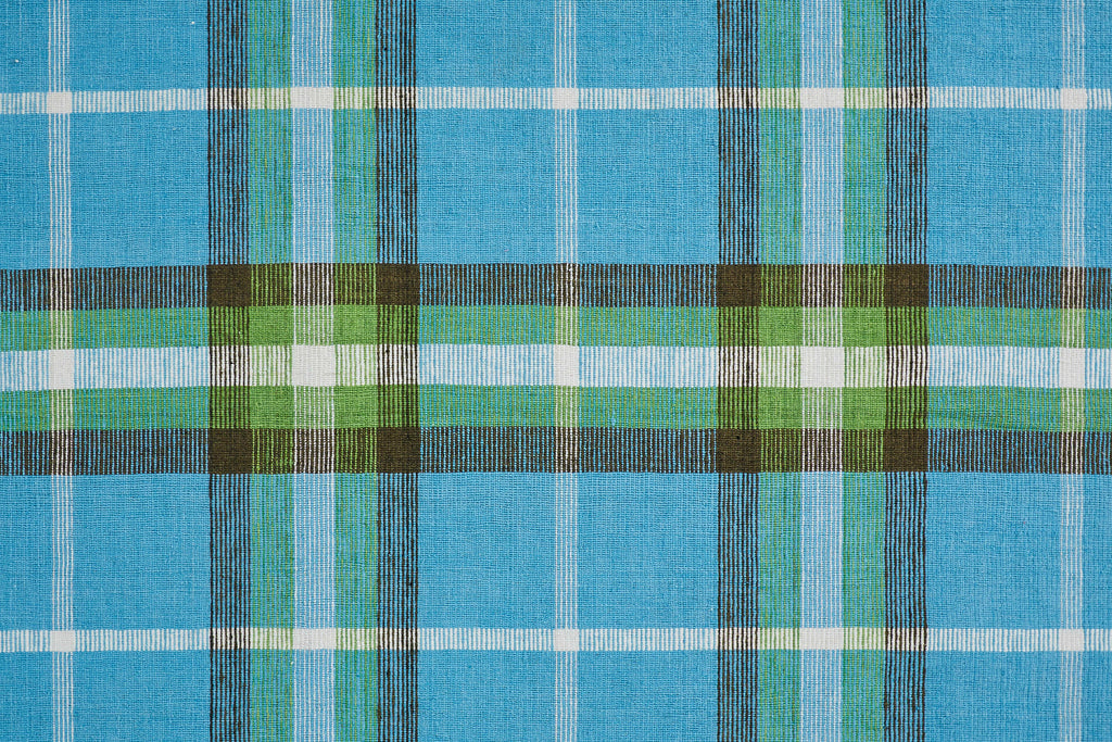 Crosby Transitional Plaid Blue Green Black Area Rug (8' x 10')