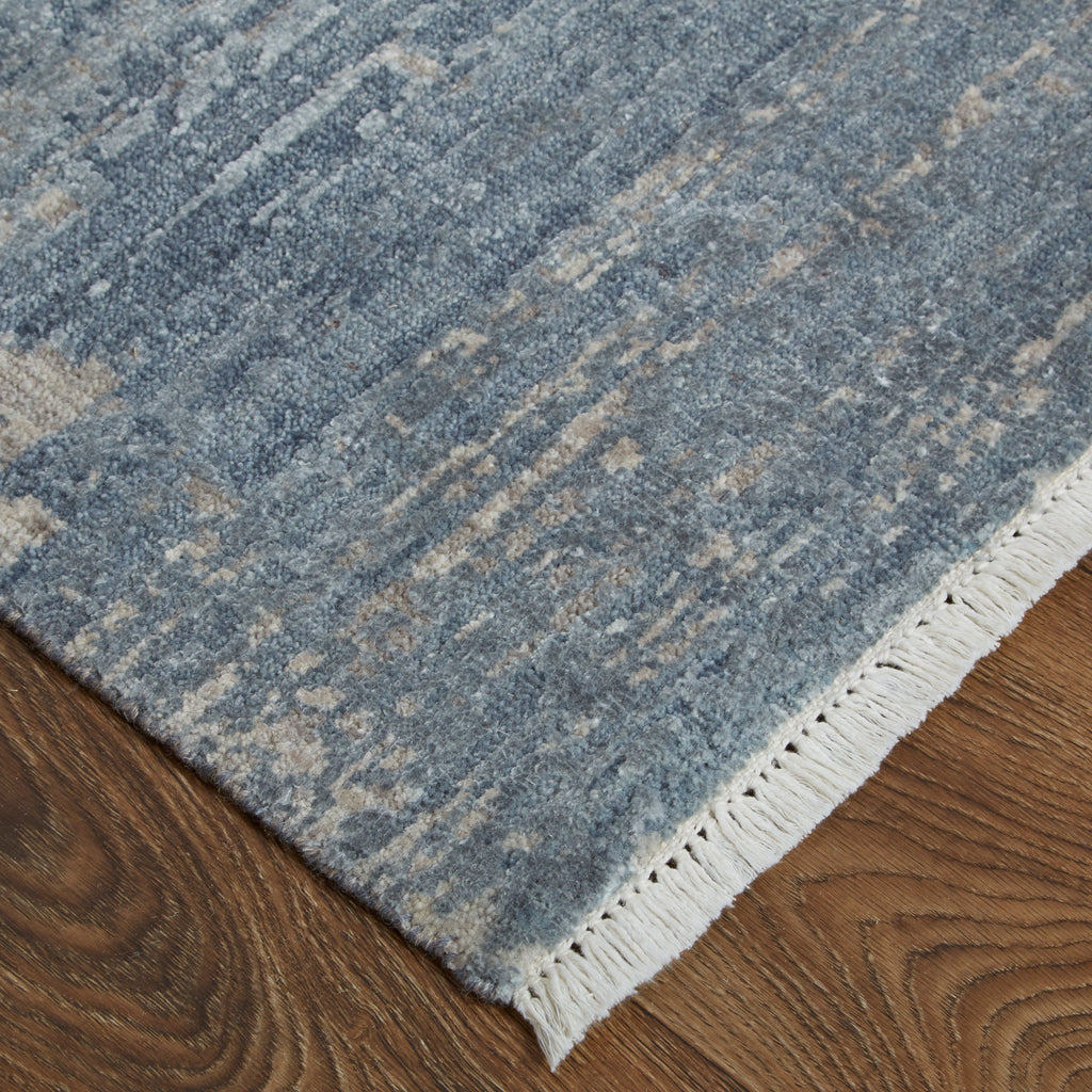 Lombardy Modern Floral Botanical Taupe Blue Gray Area Rug (11'6" x 15')