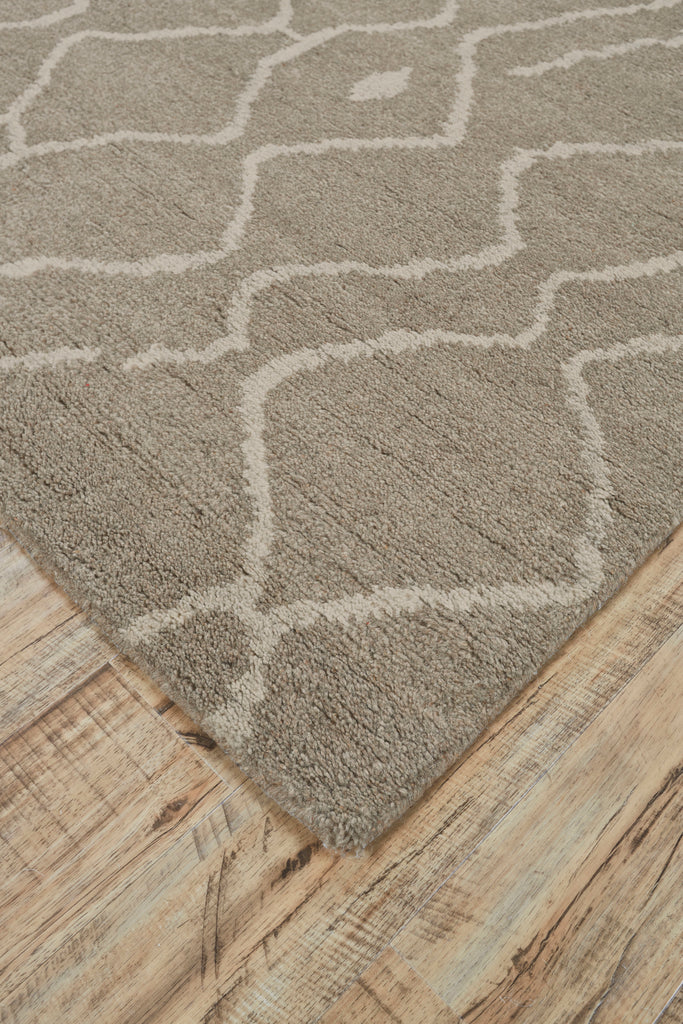 Barbary Modern Abstract Brown Ivory Area Rug (2' x 3')