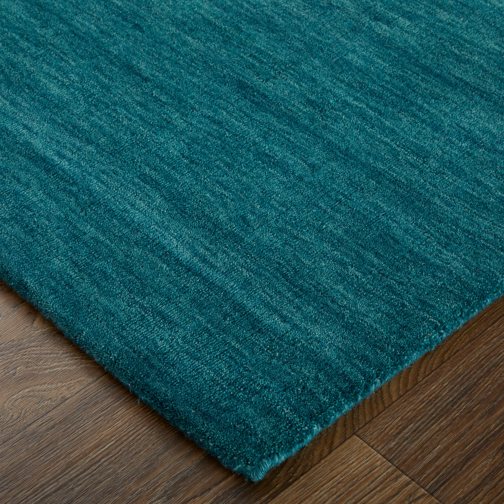 Luna Modern Solid Blue Green Area Rug (2' x 3')