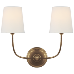 Vendome Double Sconce - Hand-Rubbed Antique Brass by Visual Comfort