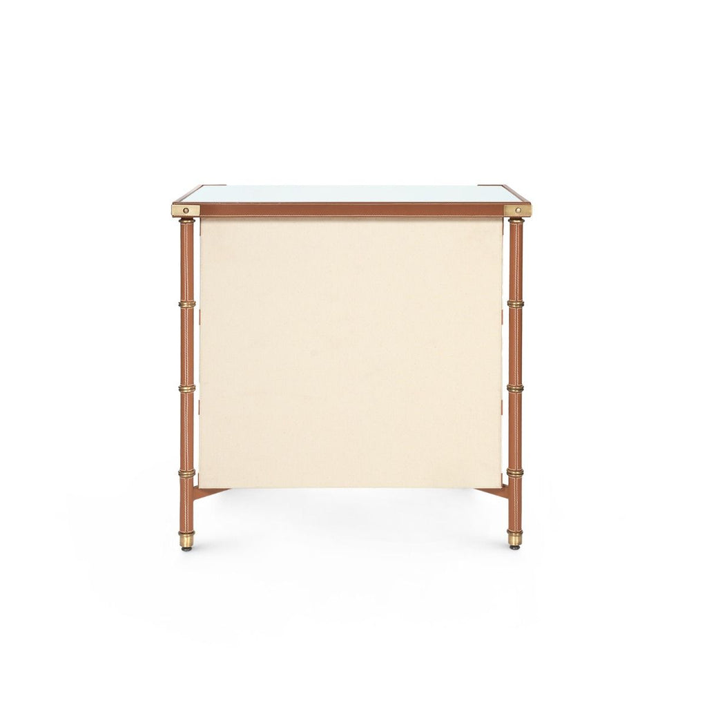 Toulon 3-Drawer Side Table, Tan