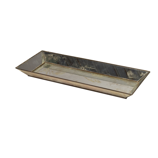 Rectangular Antique Mirror Tray