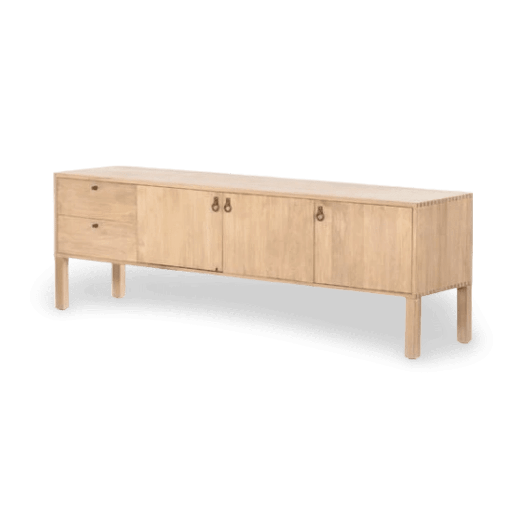Isador Media Console-Dry Wash Poplar