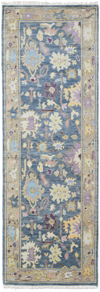 Karina Traditional Persian Gold Blue Purple Area Rug (2'6" x 8')