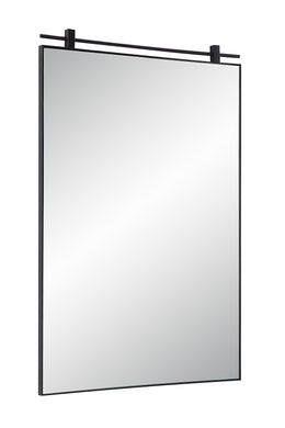 Title 36" Tall Rectangular Mirror, Matte Black