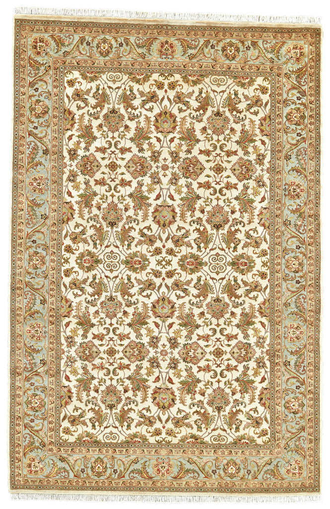 Sophia Traditional Persian Ivory Orange Green Area Rug (8'6" x 11'6")