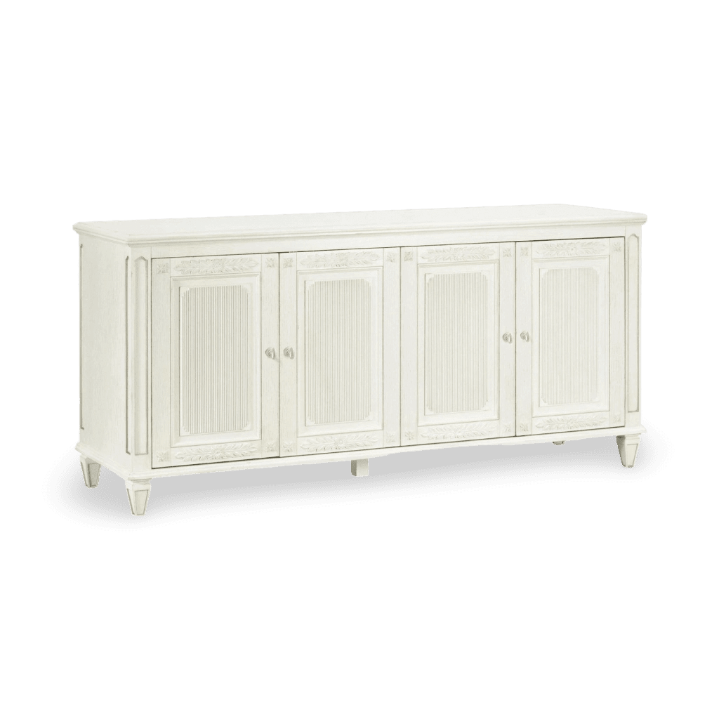 White Crepuscular Credenza